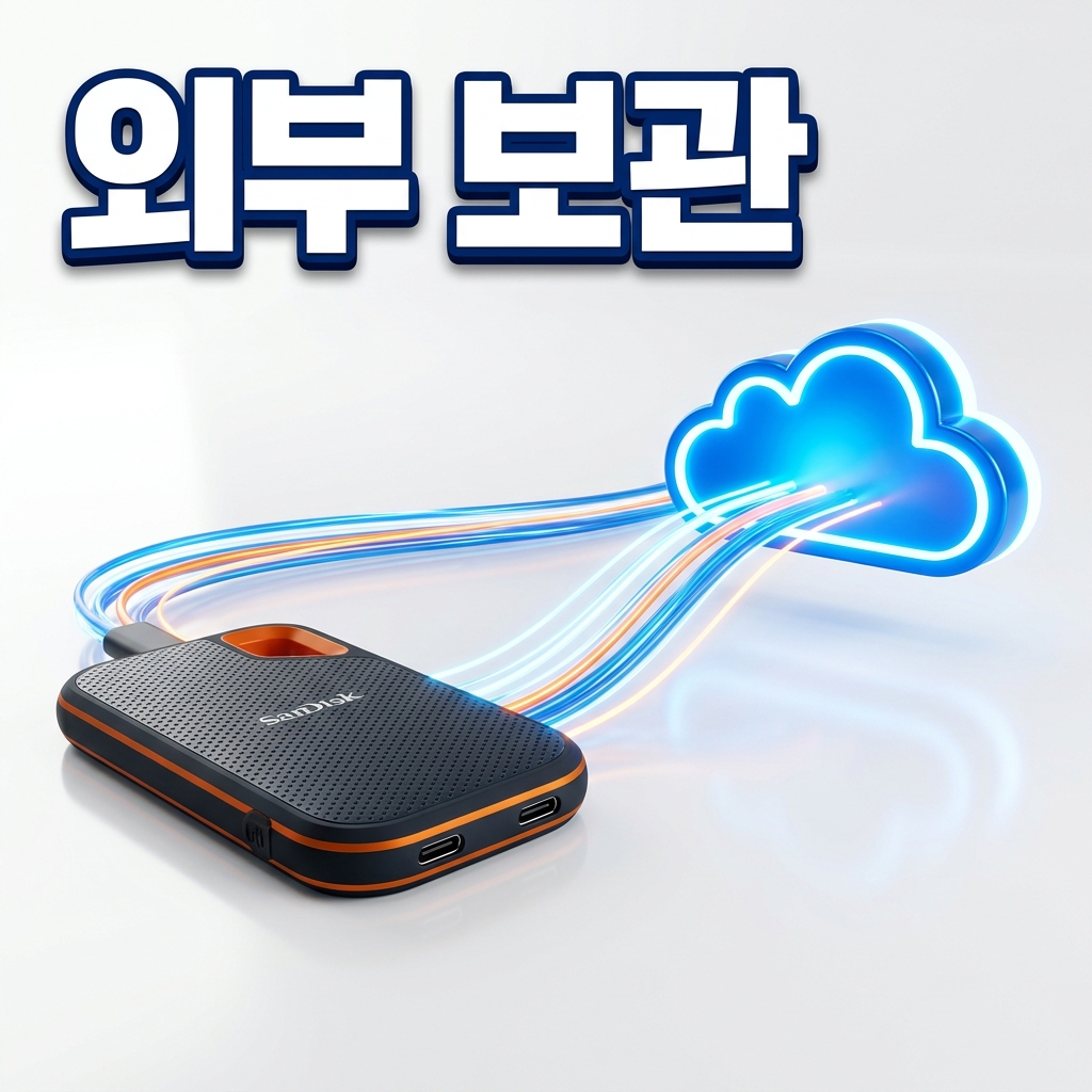 랜섬웨어 경고 화면과 잠긴 파일을 상징하는 이미지