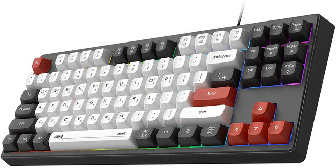 앱코 저소음 멤브레인 87키 유선 텐키리스 키보드, 블랙, MK87, 제 실제 판매 상품 이미지