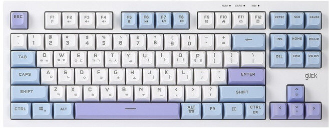 지클릭커 오피스프로 사일런스 M RGB 87키 무소음 유선 텐키리스 키보 실제 판매 상품 이미지