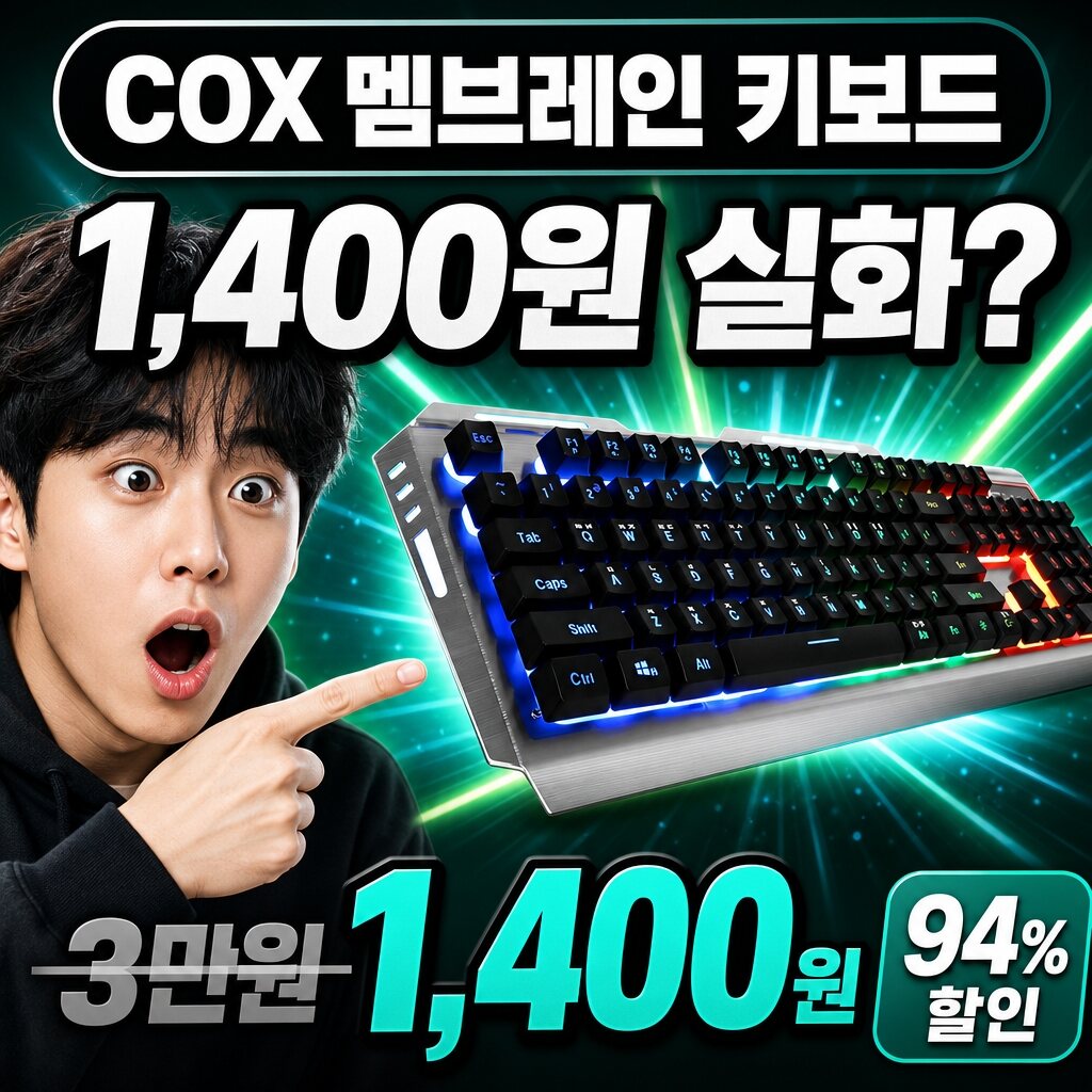 COX 멤브레인 기계식 키보드 실사용 후기 | 타건감 총정리