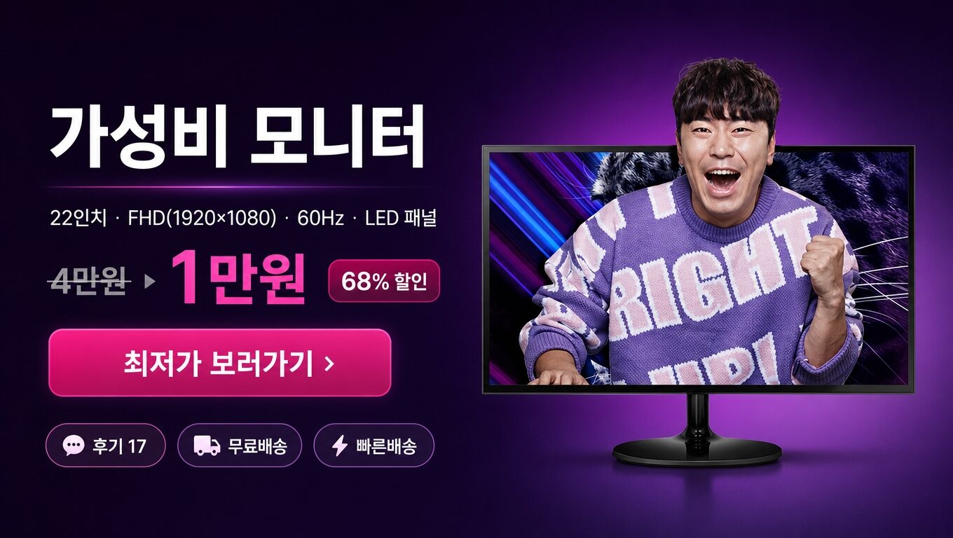가성비 22인치 모니터 최저가 보러가기 배너