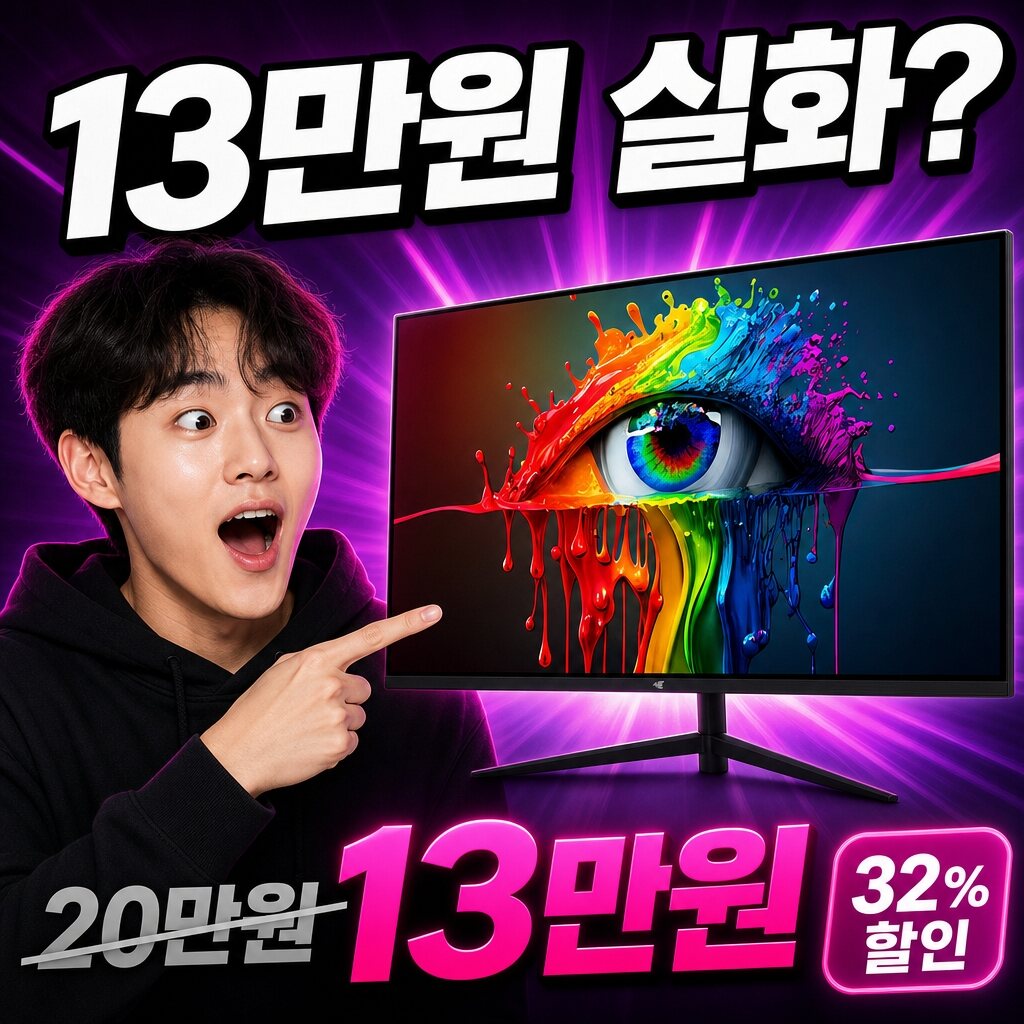 32인치 60Hz 게이밍 모니터, 이 가격 실화? 실측 리뷰