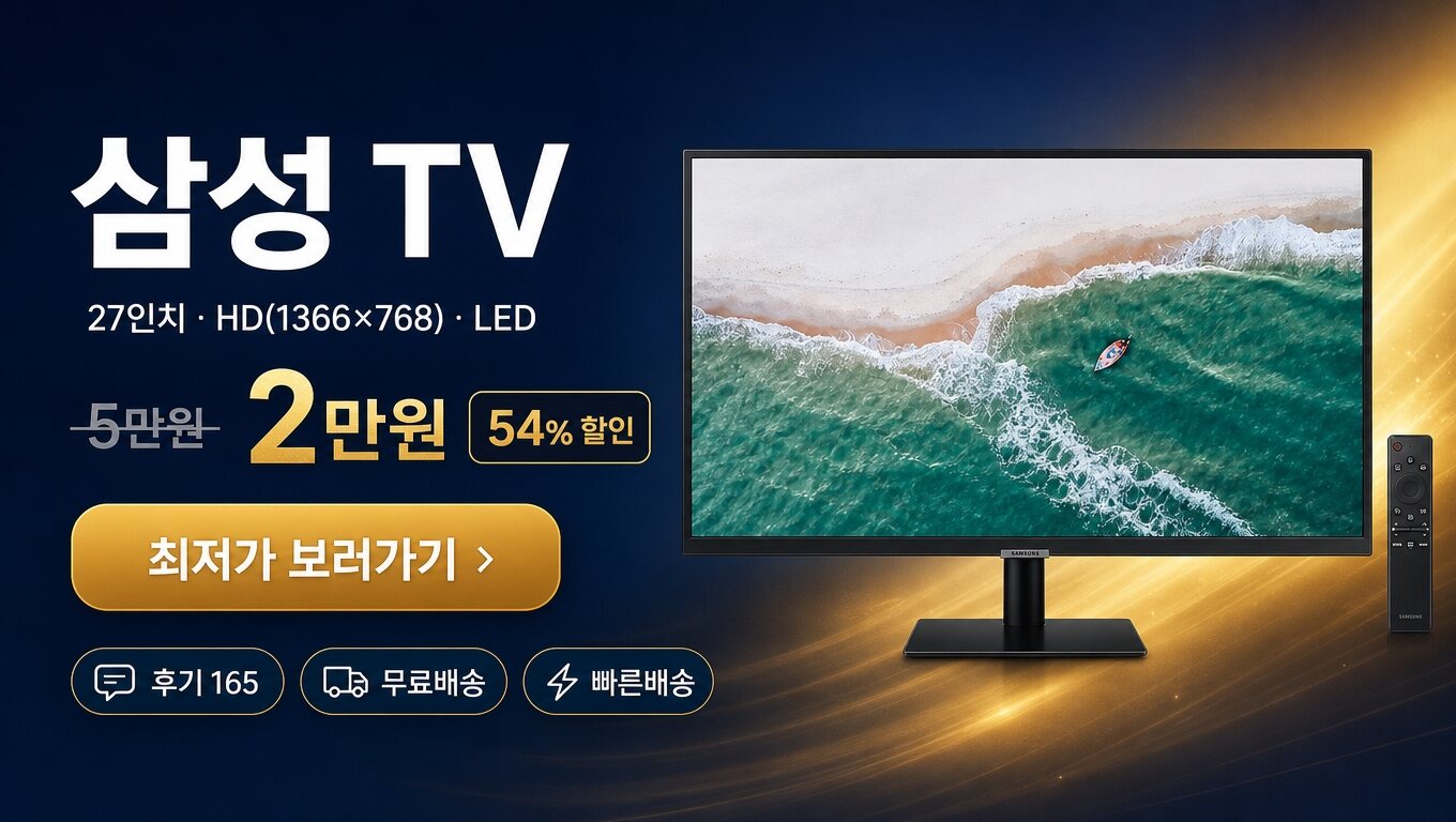 삼성 27인치 TV 최저가 보러가기 배너