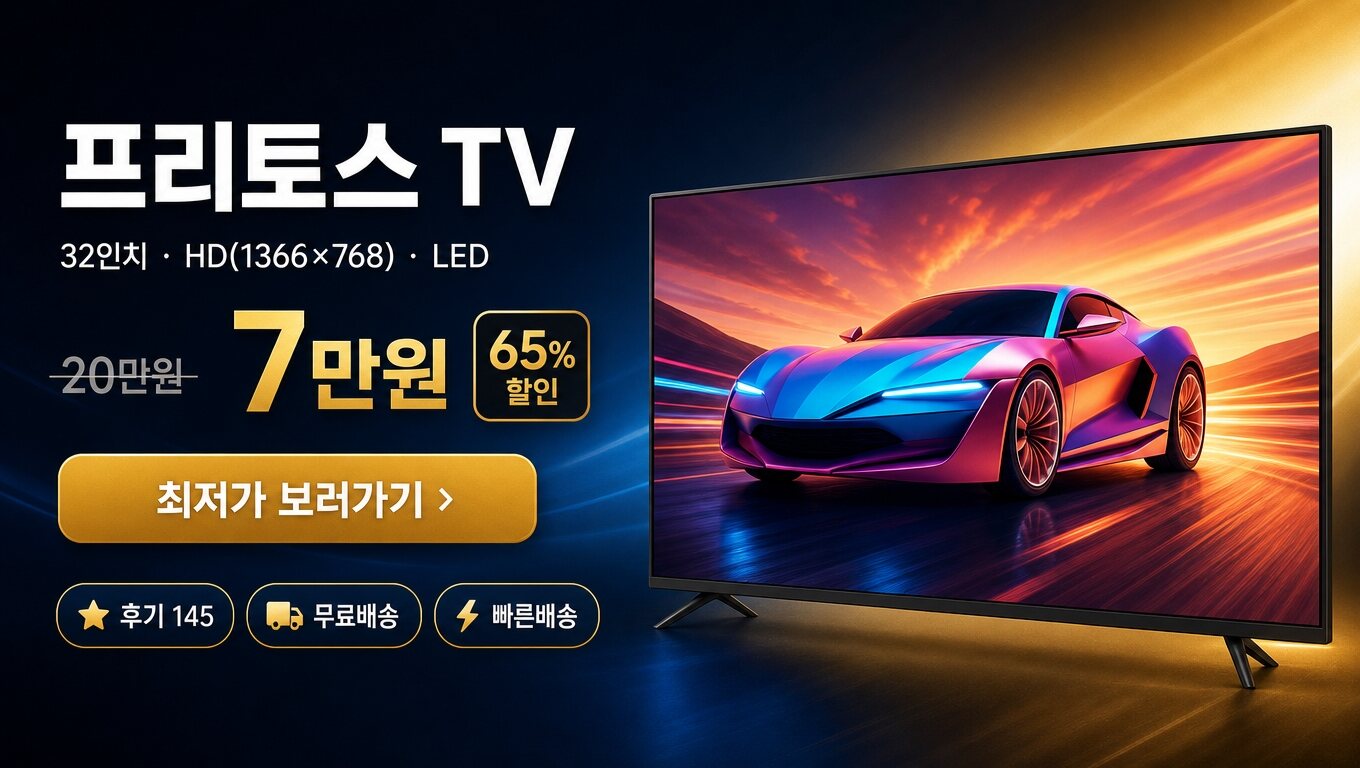 프리토스 32인치 TV 최저가 보러가기 배너