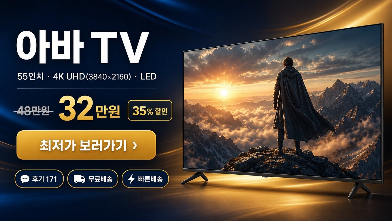 아바 55인치 TV 최저가 보러가기 배너