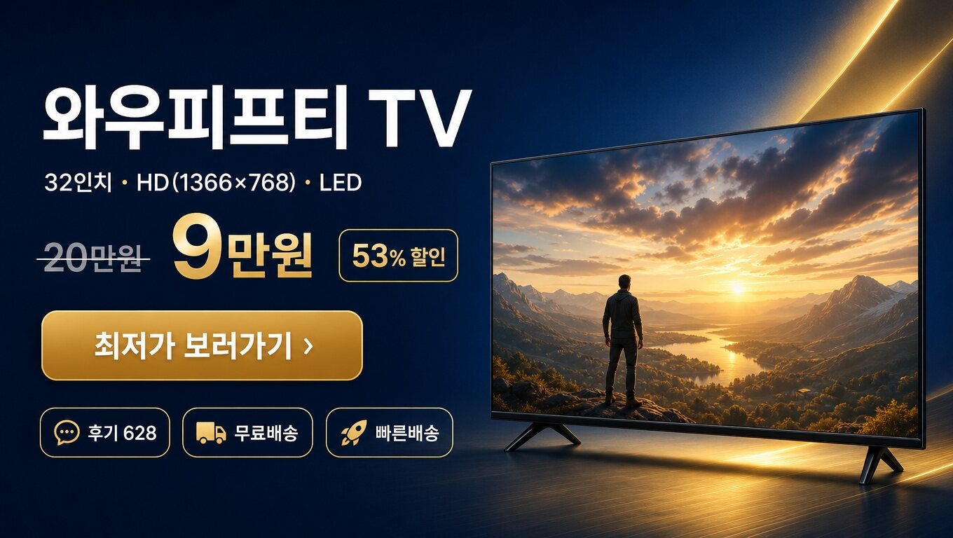 와우피프티 32인치 TV 최저가 보러가기 배너