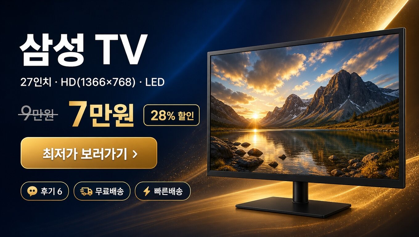 삼성 27인치 TV 최저가 보러가기 배너