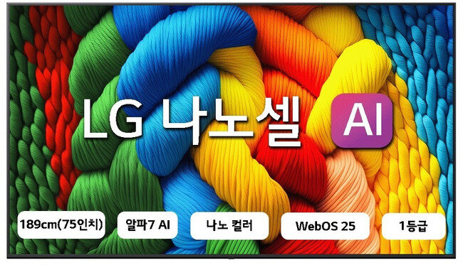 LG전자 4K UHD LED 나노셀 AI TV, 189cm(75인치), 실제 판매 상품 이미지