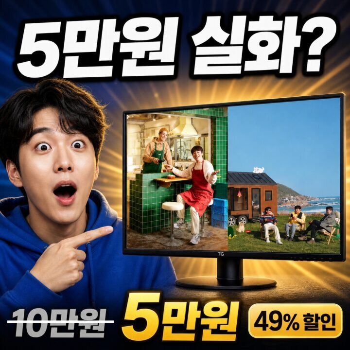 22인치 FHD(1920×1080) TV, 49% 할인 실화? 실측 리뷰