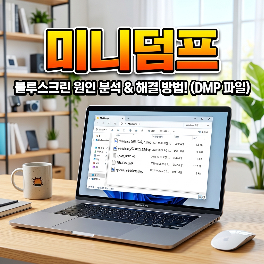 WinDbg에서 미니덤프 파일을 열고 analyze 명령으로 원인 모듈을 확인하는 분석 화면