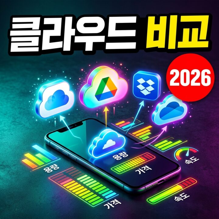 클라우드 스토리지 비교 2026 — 구글 드라이브·원드라이브·드롭박스·네이버 용량과 특징 총정리