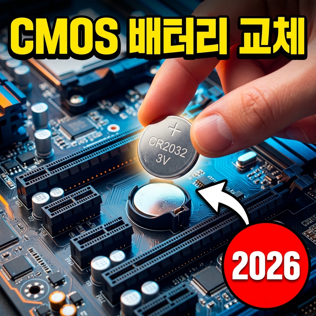 CMOS 배터리 방전 증상과 교체 방법 — 시간 초기화·부팅 오류 잡는 법