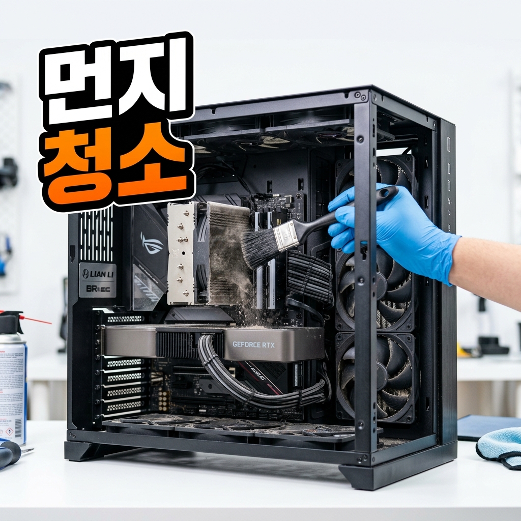 데스크탑에 SSD와 램 모듈을 장착하며 업그레이드하는 모습