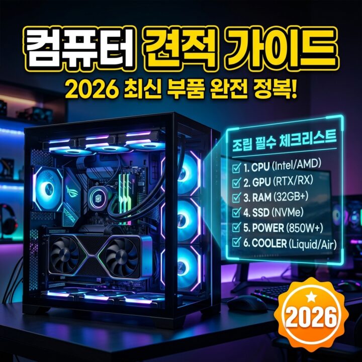 2026 컴퓨터 사양 완전 정복 — 부품별 역할과 선택 기준