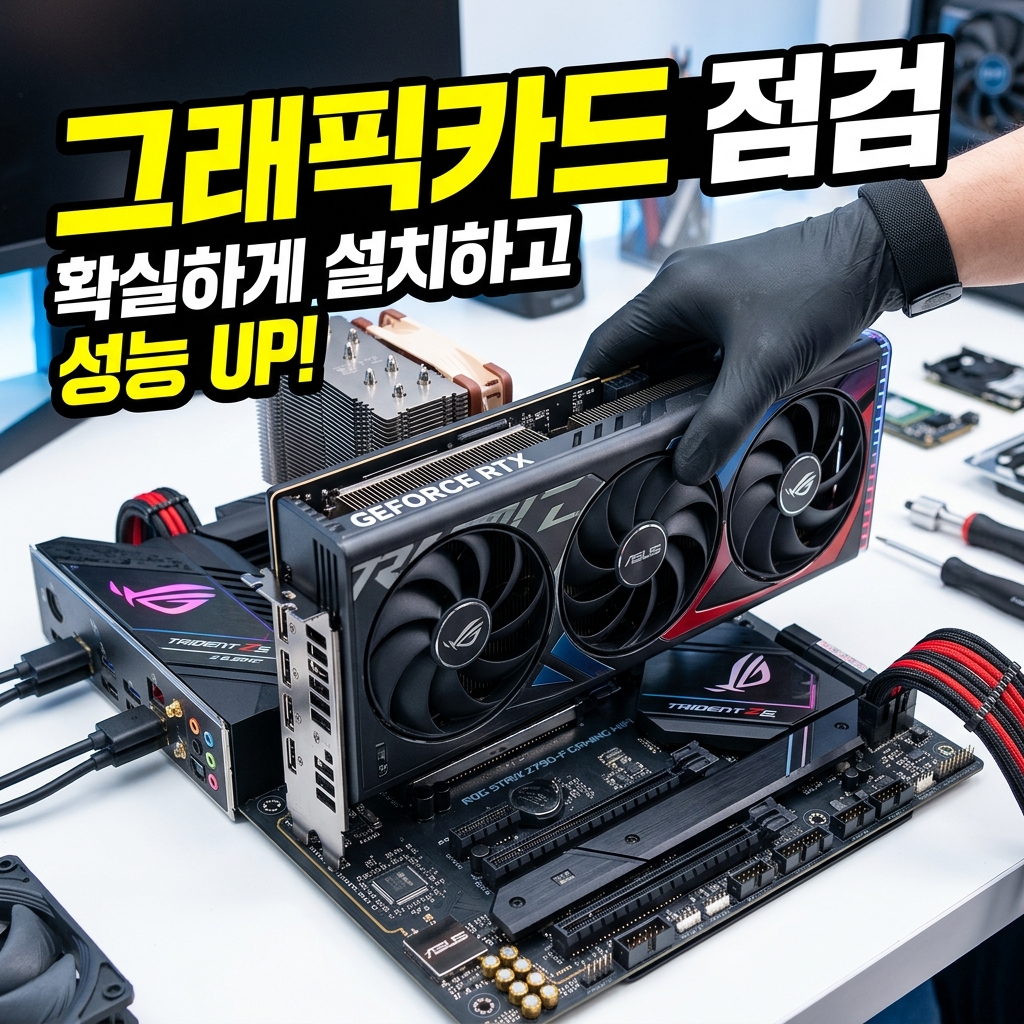 윈도우 안전 모드 진입 후 장치 관리자에서 그래픽 드라이버를 확인하는 화면