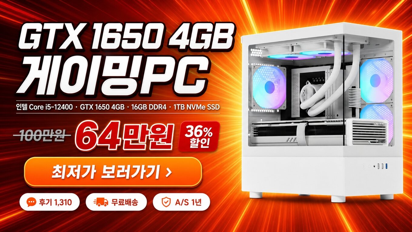 조립 컴퓨터 게이밍 퍼팩트 05번 WIN11 Pro 최저가 보러가기 배너