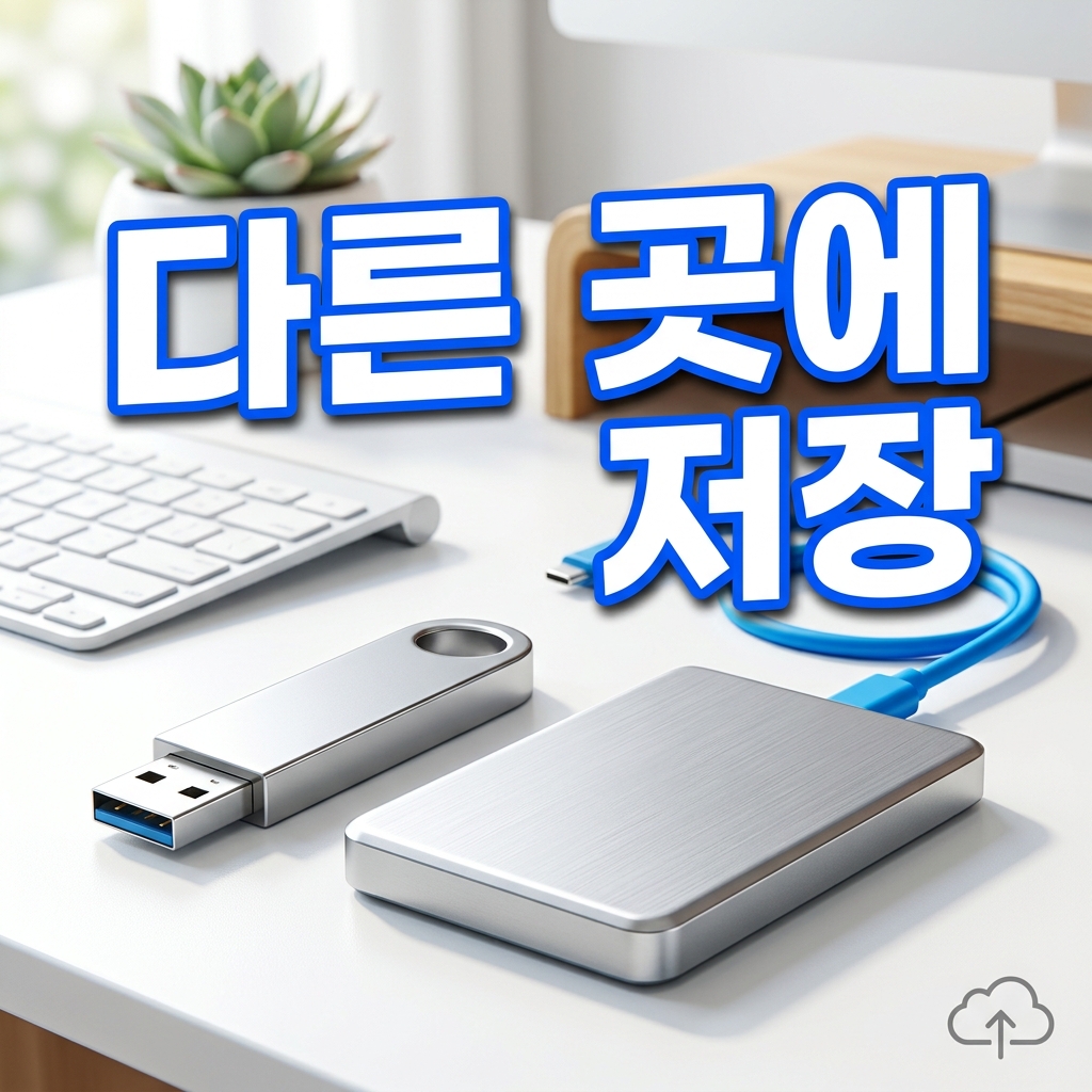 딸깍 소리가 나는 손상된 하드디스크를 전문가가 점검하는 모습을 표현한 이미지