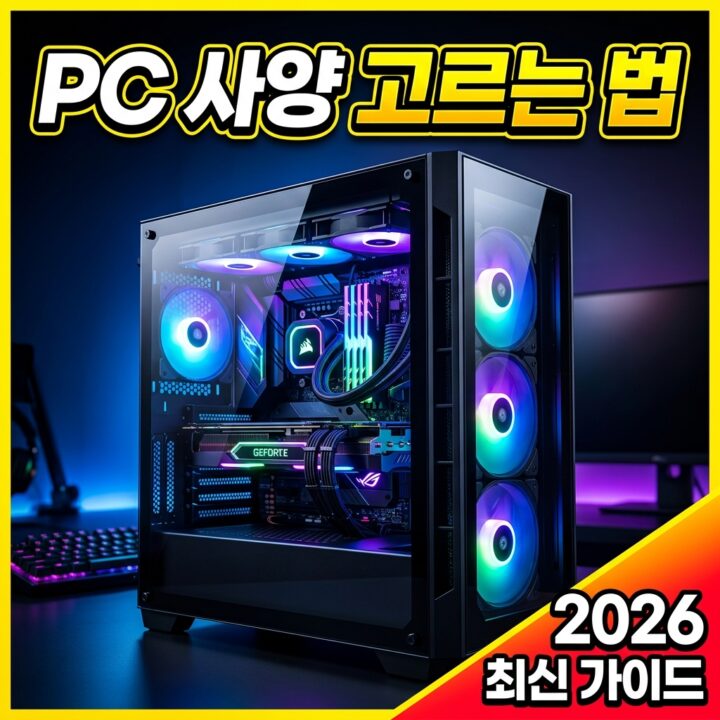 데스크탑 PC 사양 고르는 법 — CPU·GPU·RAM·SSD 기준 정리