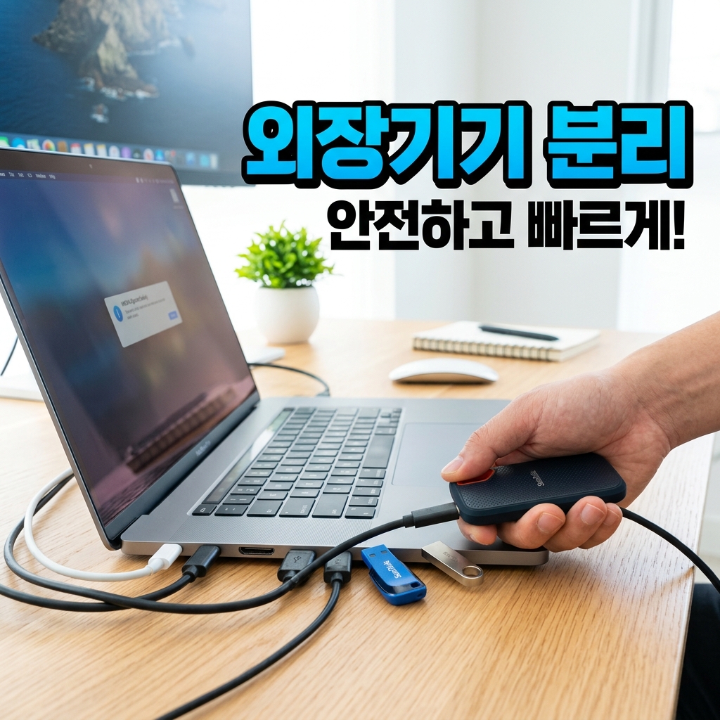 밝은 배경 위에 놓인 2.5인치 SSD 드라이브로 저장장치 펌웨어 점검을 상징하는 이미지