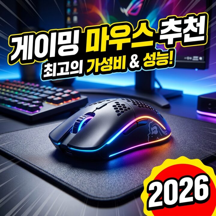 2026 게이밍 마우스 고르는 법 — 센서·무게·무선(폴링)·모양, 장르별 선택