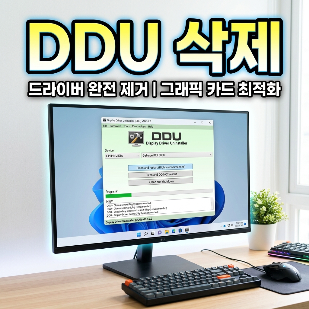 윈도우 안전 모드로 진입해 그래픽 드라이버를 제거하기 위한 고급 시작 옵션 화면
