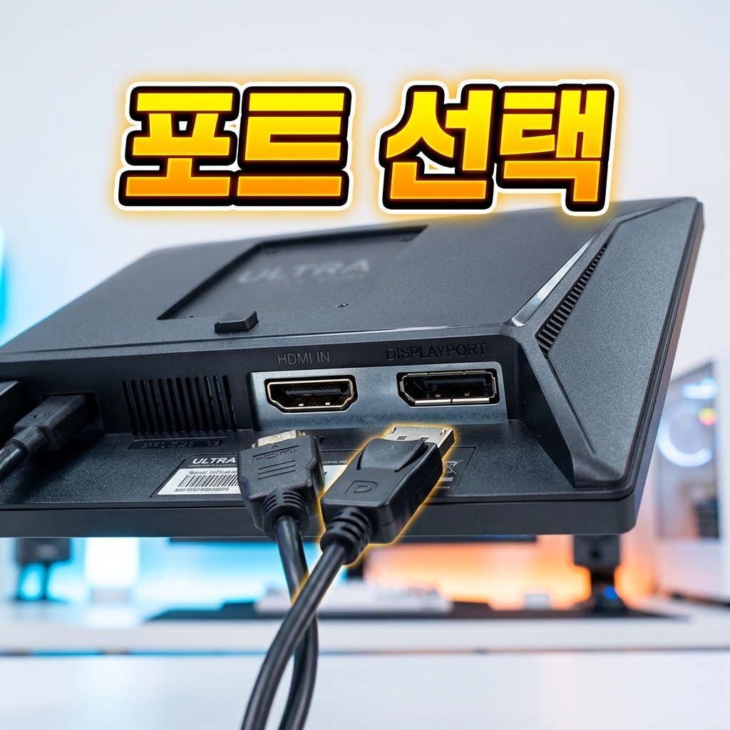 용도에 따라 HDMI와 DisplayPort를 선택하는 흐름을 나타낸 이미지