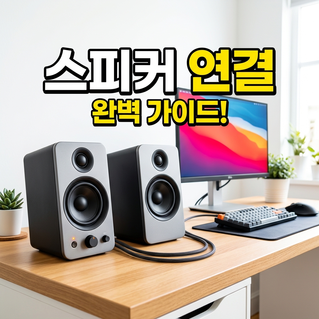초록색과 분홍색 3.5mm 오디오 잭이 색상별 PC 후면 포트 옆에 놓인 근접 사진