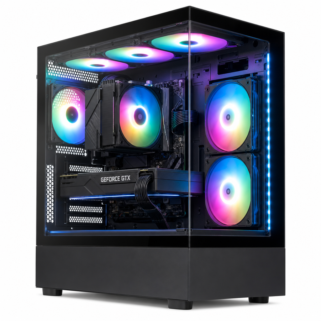 RGB 강화유리 케이스 내부