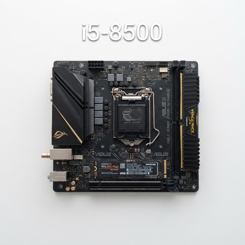 게이밍컴퓨터 조립PC 화이트 3번 i5-8500 WIN11 구성품 상세 컷