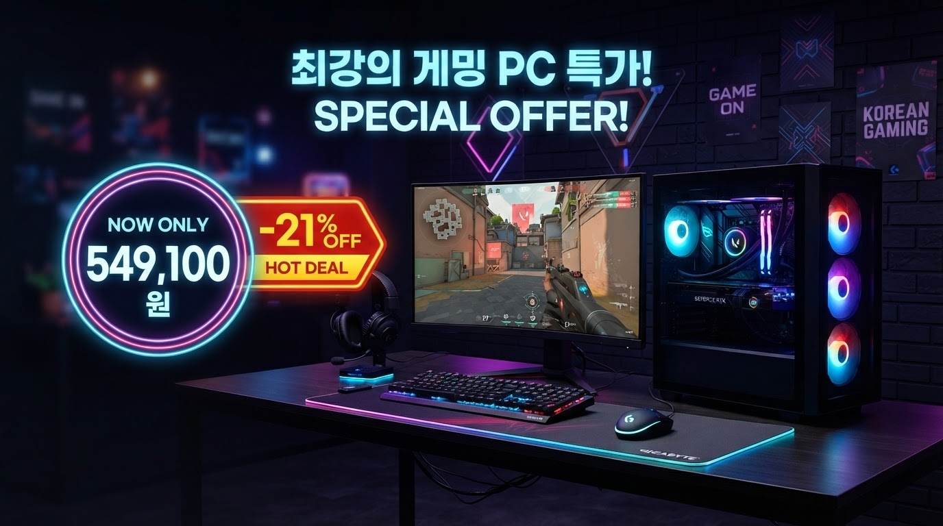 i7 갓성비 초고속 SSD GTX1060 리뉴올PC i7-670 가격 배너 — 549,100원 특가