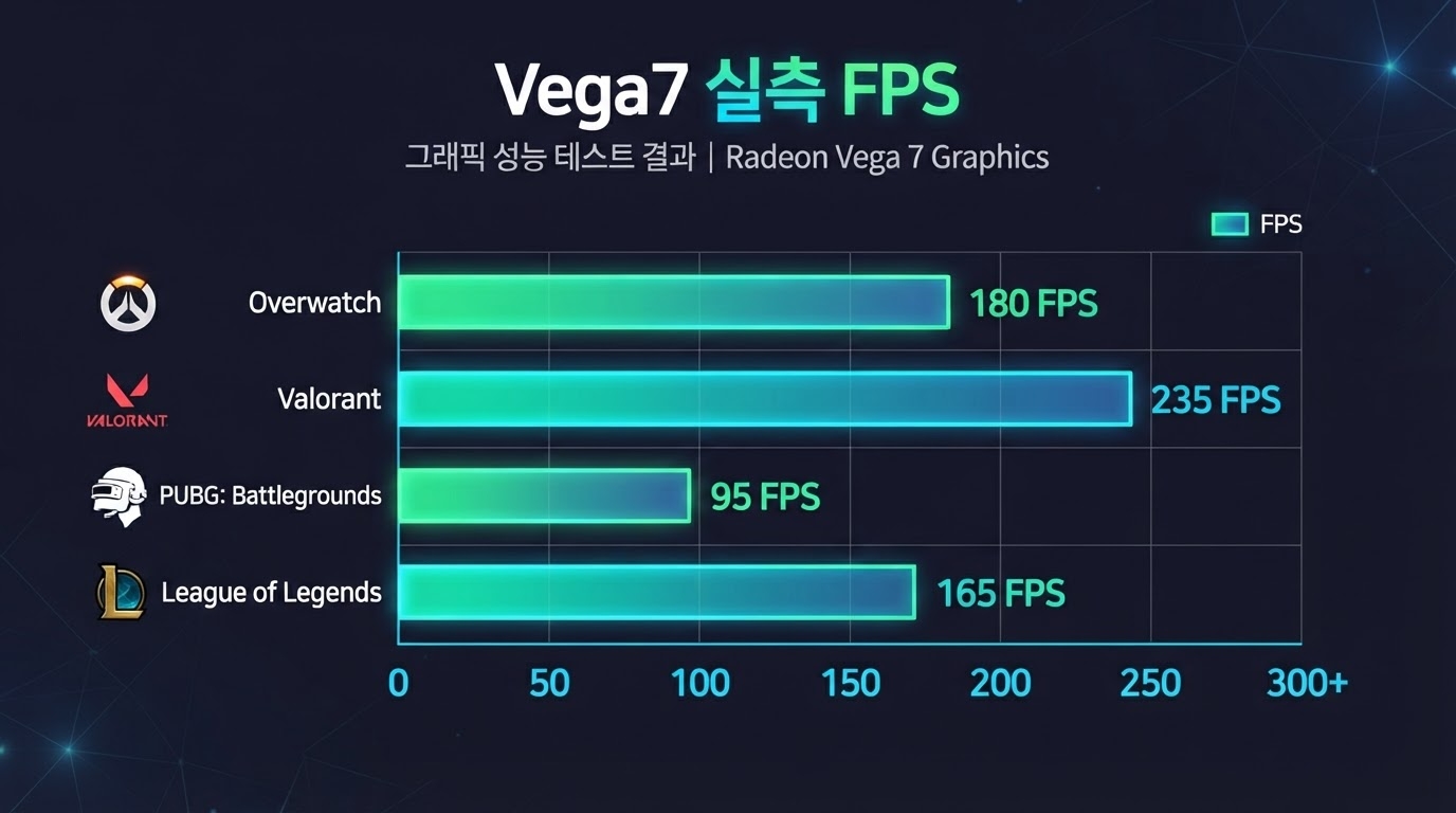 Vega7 게임별 실측 FPS 차트 — FHD 기준