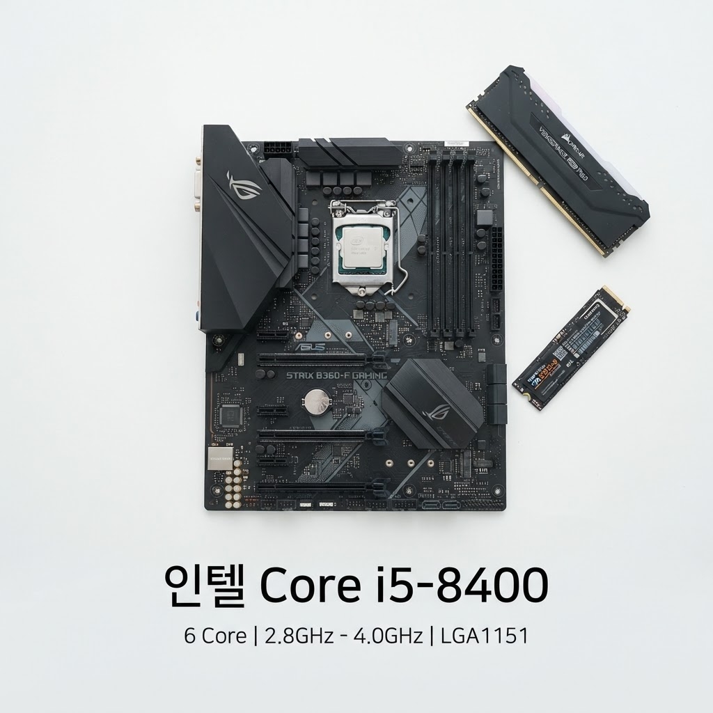 컴퓨터 조립 풀세트 우쓰 사무용 본체 구성품 상세 컷