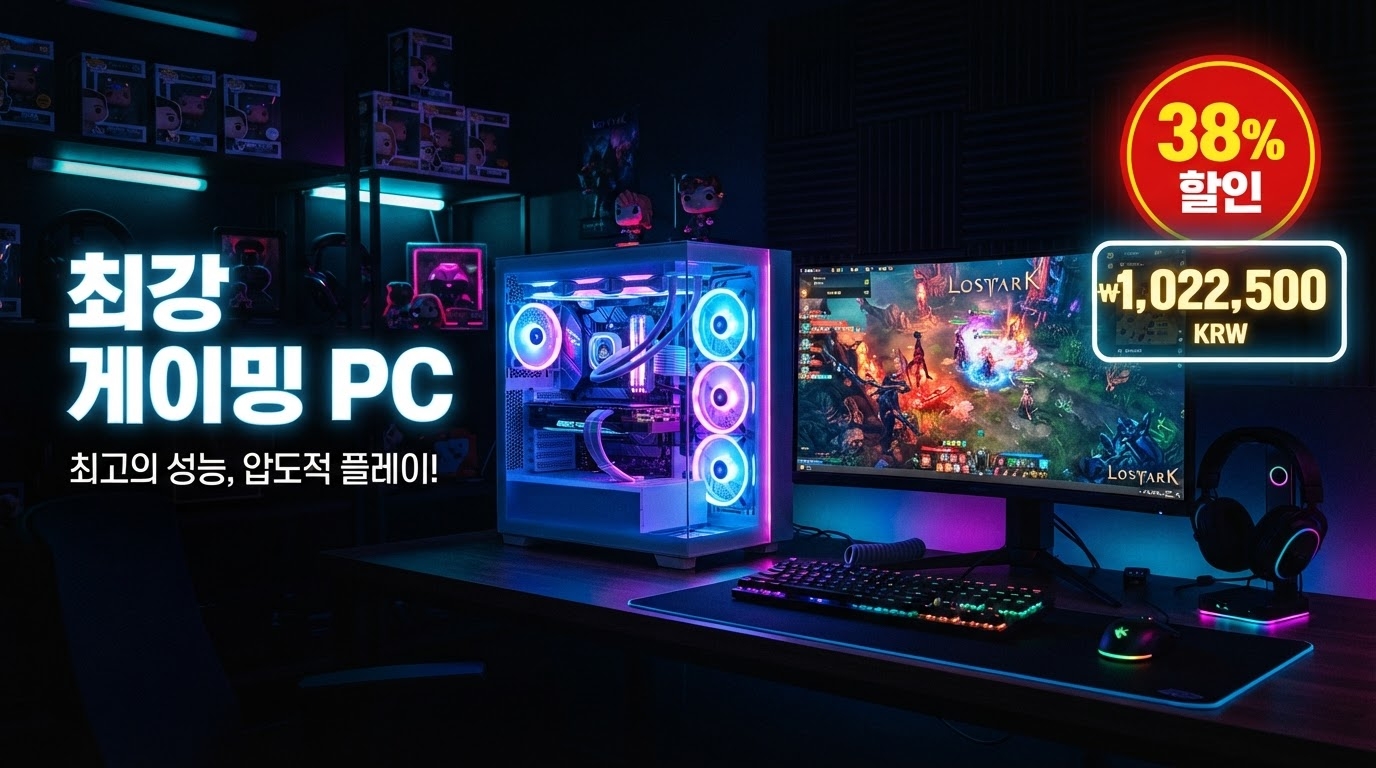PC온스튜디오 게이밍 컴퓨터 조립PC 게이밍-05 가격 배너 — 1,022,500원 특가