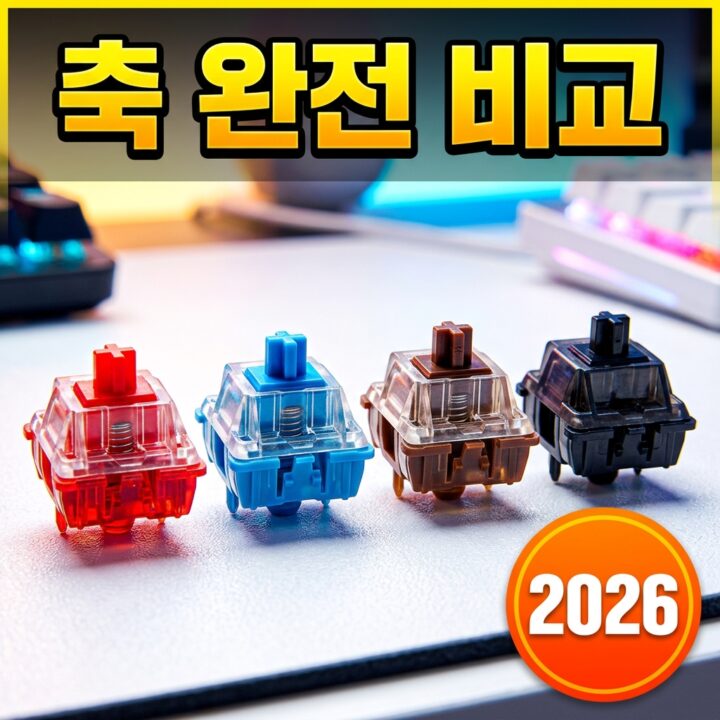 기계식 키보드 스위치 완벽 비교 — 적축·청축·갈축·흑축, 용도별 선택 가이드