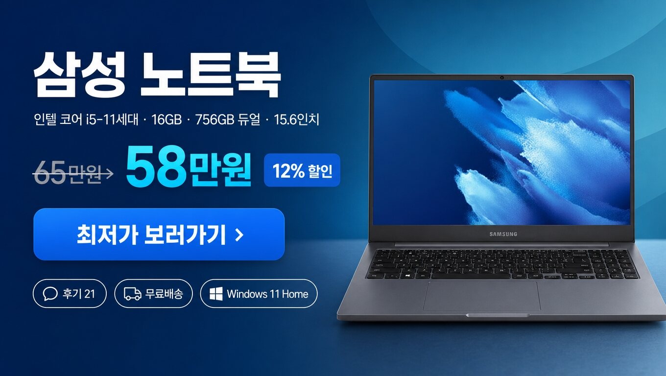 삼성 노트북 최저가 보러가기 배너