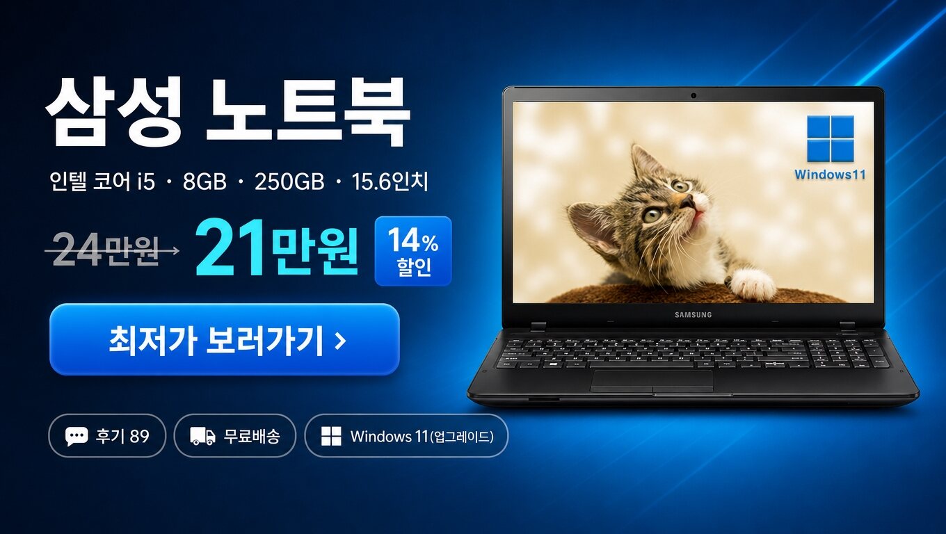 삼성 노트북 최저가 보러가기 배너