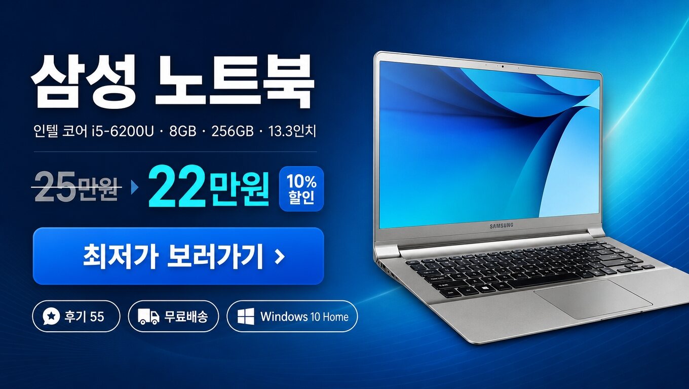 삼성 노트북 최저가 보러가기 배너