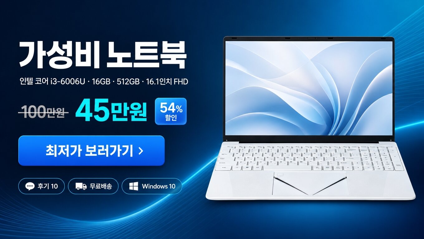 가성비 노트북 최저가 보러가기 배너