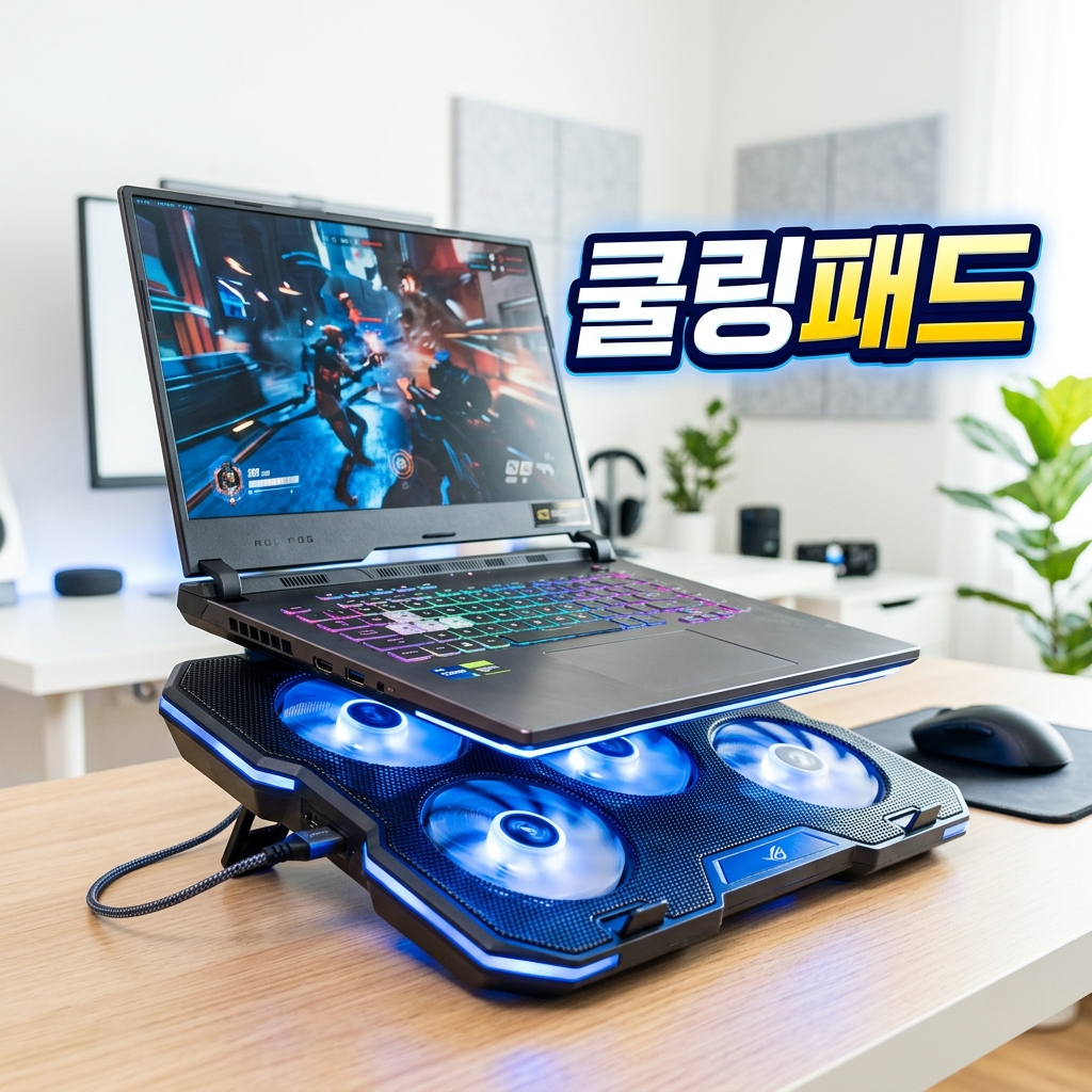 노트북 바닥과 측면 배기구에 먼지가 쌓여 통풍이 막힌 모습