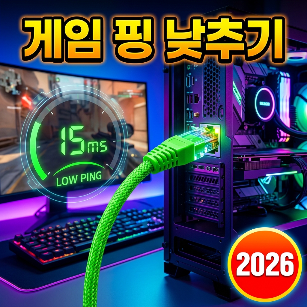 게임 핑(지연) 낮추는 법 — 유선 연결·서버 선택·백그라운드·QoS·DNS 총정리