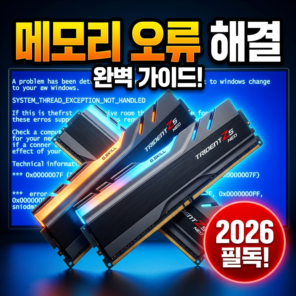 MEMORY_MANAGEMENT 블루스크린 원인과 해결법 — RAM 진단·드라이버·디스크 오류·페이지파일