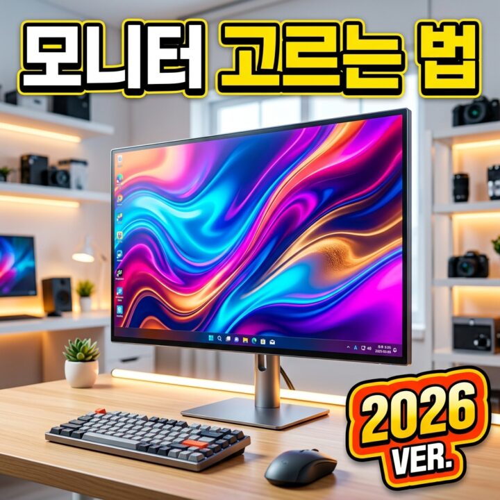 2026 모니터 구매 가이드 — 사기 전 확인할 핵심 체크리스트(해상도·크기·패널·주사율·연결단자)