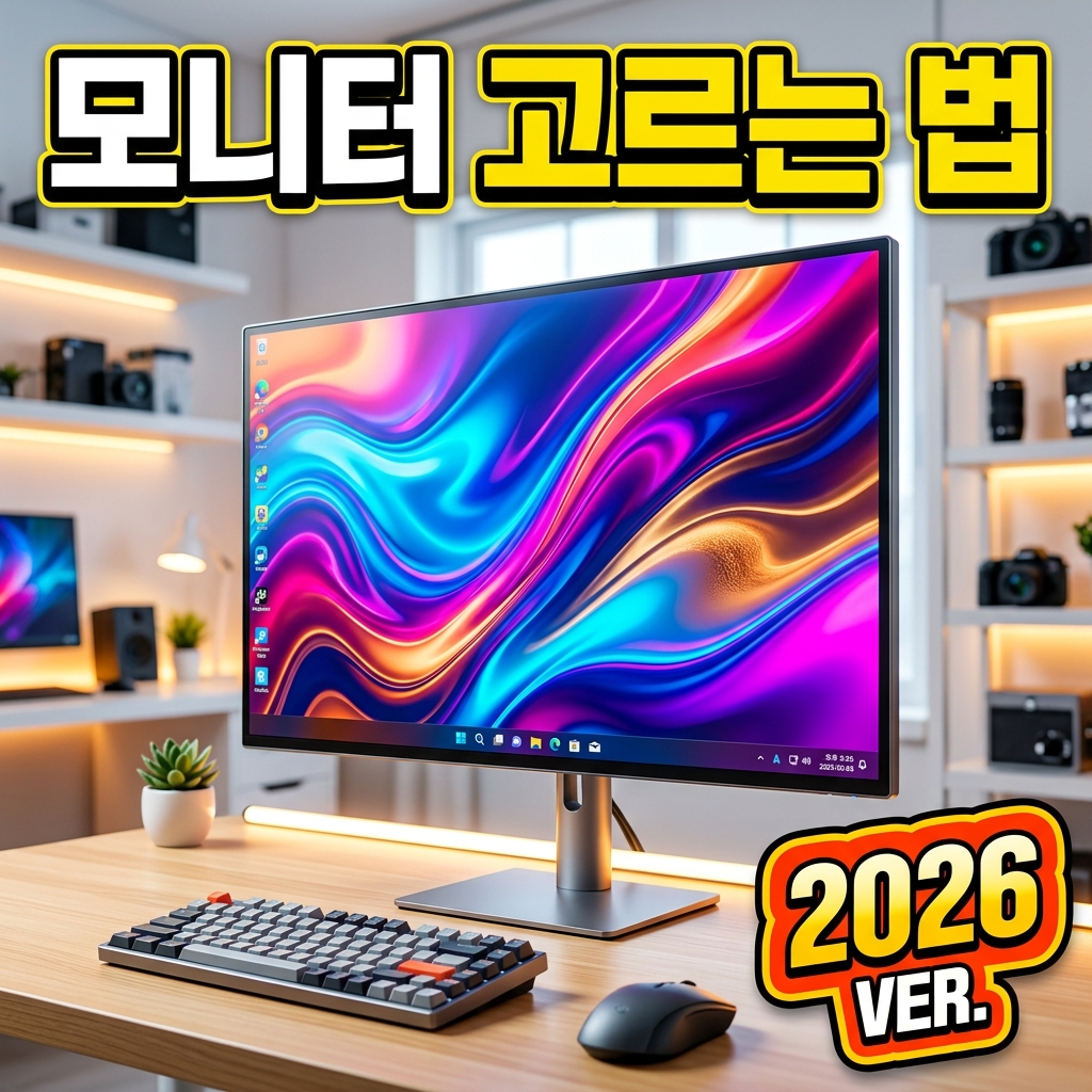 2026 모니터 구매 가이드 — 사기 전 확인할 핵심 체크리스트(해상도·크기·패널·주사율·연결단자)