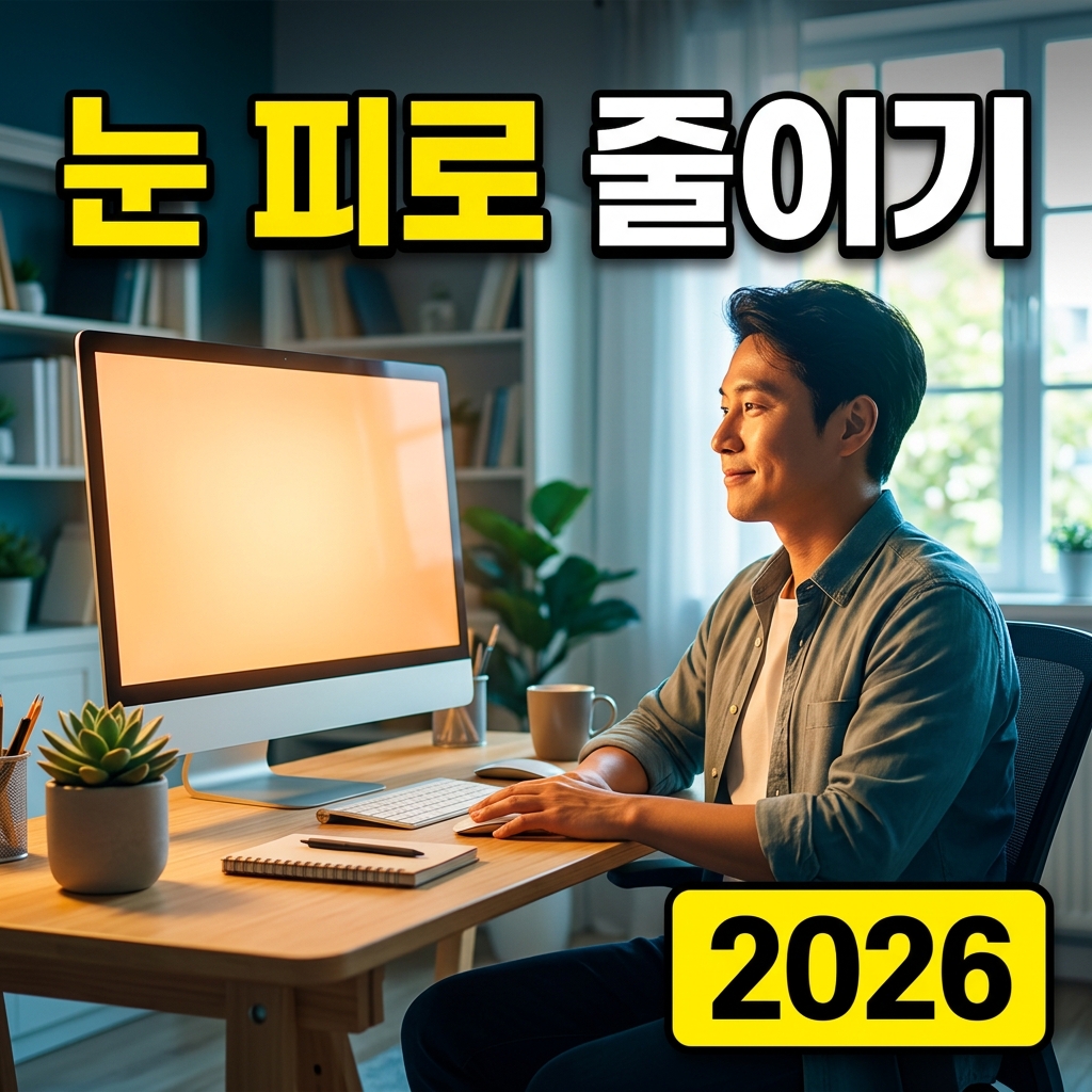 눈 피로 줄이는 모니터 설정 완벽 가이드 — 밝기·색온도·플리커프리·저청색광·야간모드·시야거리
