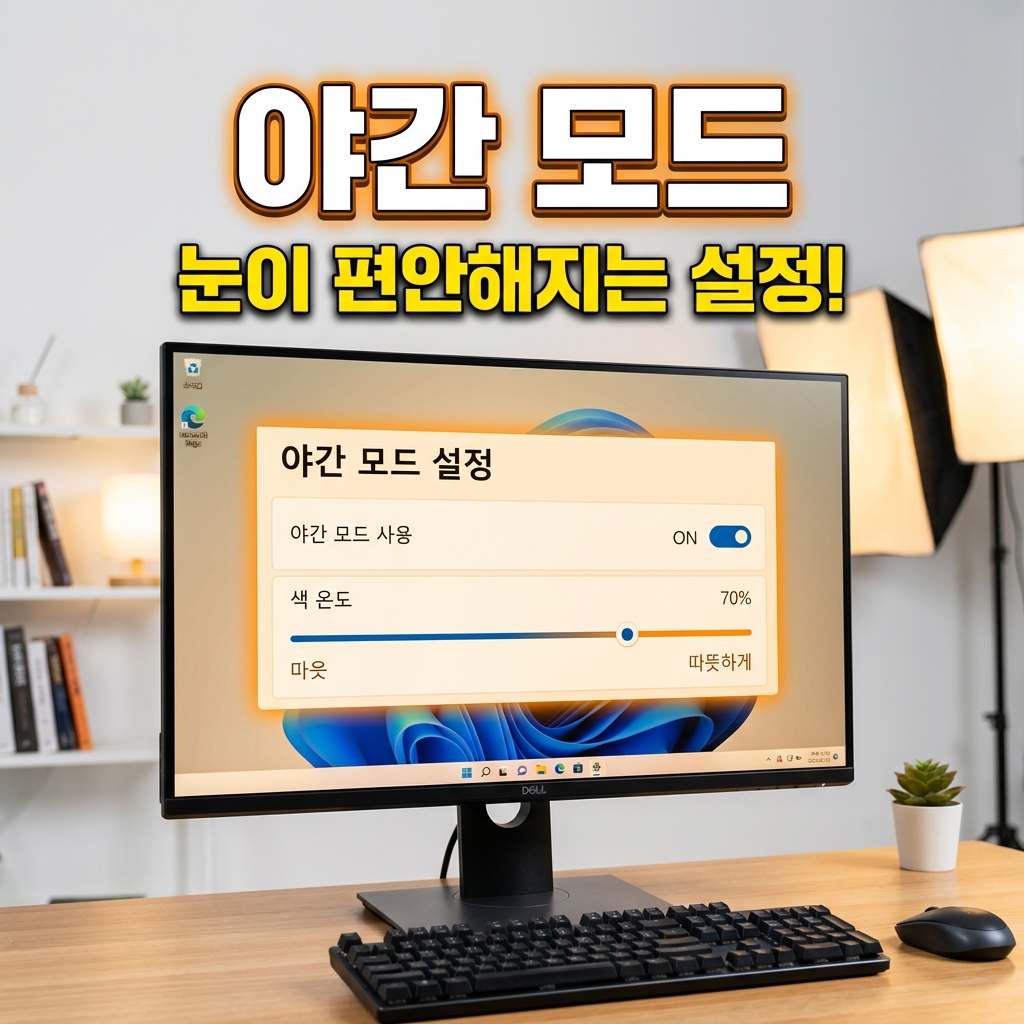 주변 조명과 화면 밝기를 비교해 조절하는 모습