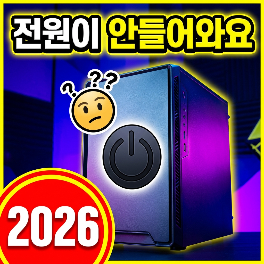 PC 전원이 아예 안 들어올 때 점검 순서 — 콘센트·파워 스위치·전원선·메인보드 램프·방전