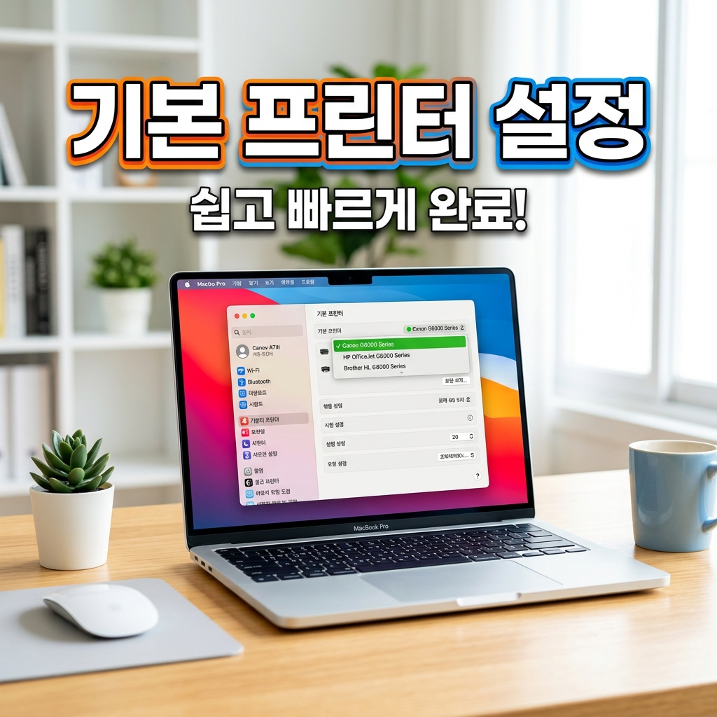 무선 프린터와 PC를 같은 공유기에 연결하고 USB 케이블을 본체 뒷면 포트에 직접 꽂는 모습