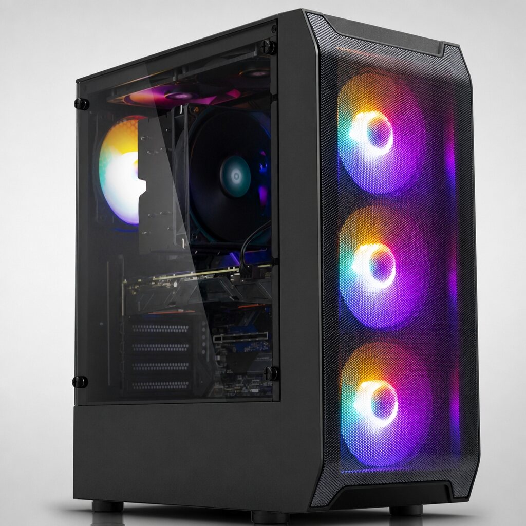 컴집 게이밍컴퓨터 GTA6 27번 R5-5500GT Vega7 케이스 디테일 컷