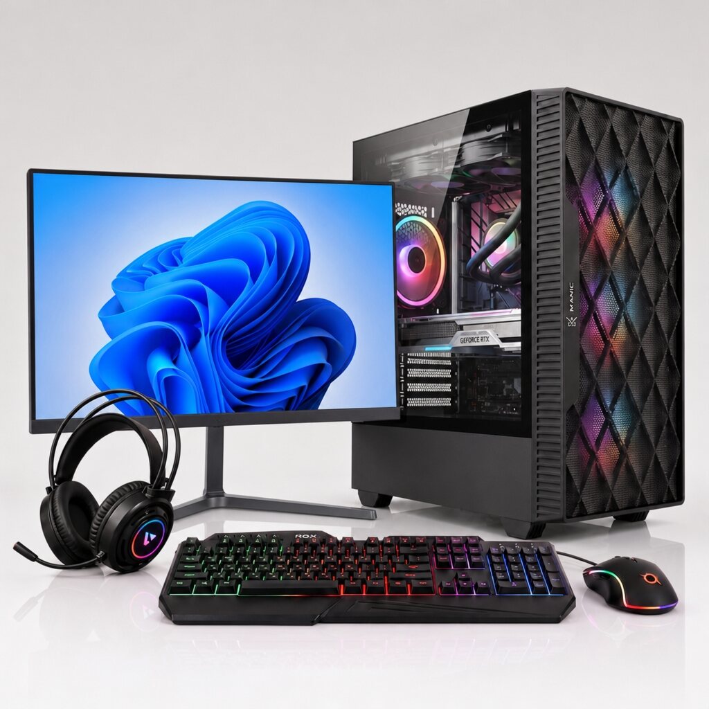 피씨오브플레이어 게이밍 조립컴퓨터 올인원 풀세트 RTX 5060 케이스 디테일 컷