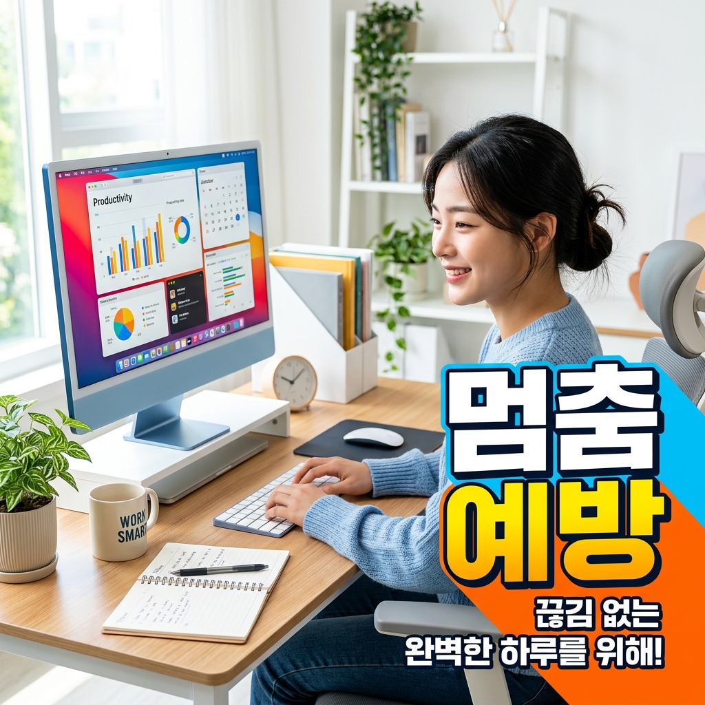 작업 관리자 성능 탭에서 메모리와 디스크 사용률을 확인해 병목 원인을 진단하는 화면